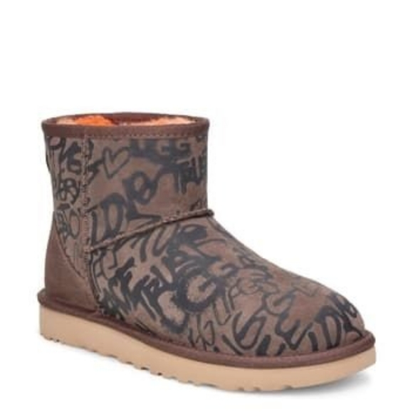 UGG Shoes - Ugg Classic genuine shearling lined graffiti boot